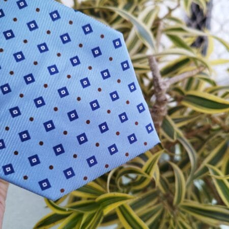 Gravata de Seda Azul - Imagem 3
