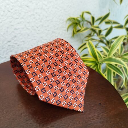 Gravata de Seda Laranja - Imagem 2