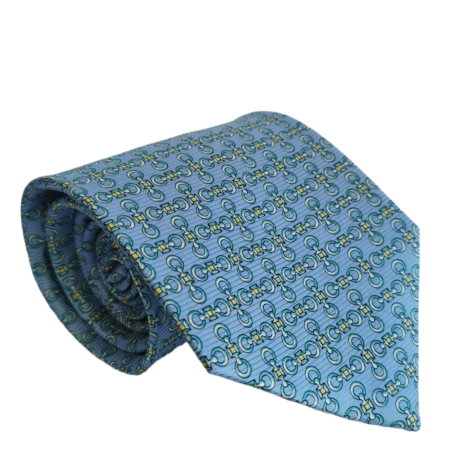 Gravata de Seda Azul