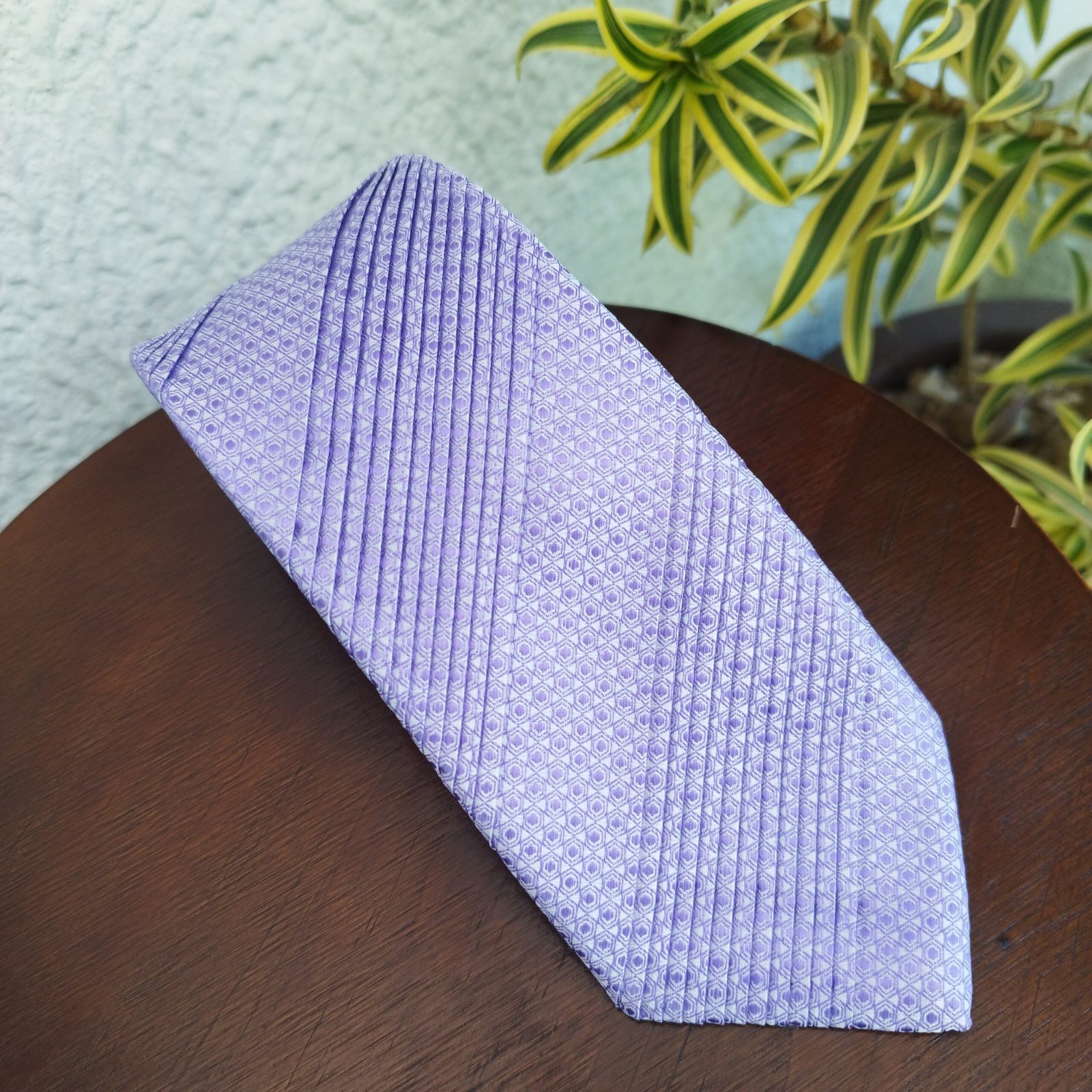 Gravata Drapeada Lilás - Imagem 2