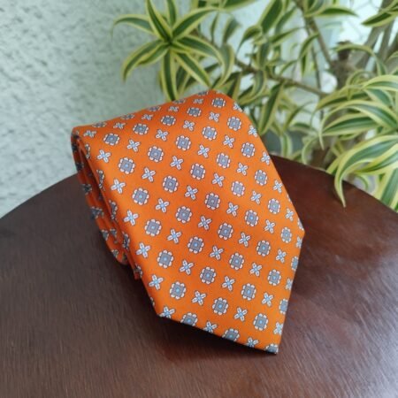 Gravata de Seda Laranja - Imagem 2