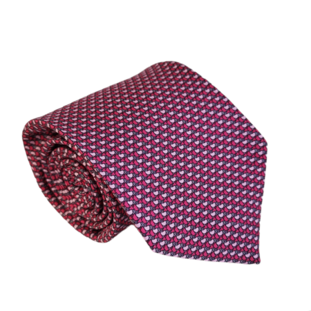 Gravata de 7 Dobras Rosa