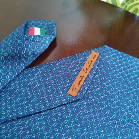 Gravata de 7 Dobras Azul - Imagem 2