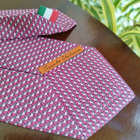 Gravata de 7 Dobras Rosa - Imagem 3