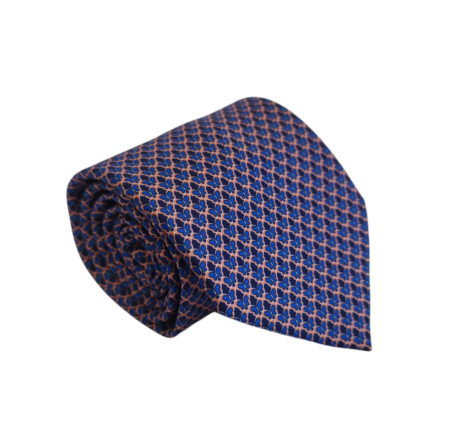 Gravata de Seda Rosa e Azul
