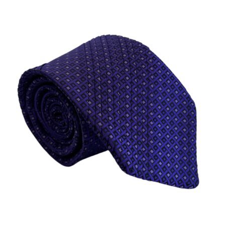 Gravata Drapeada Roxa Estampada