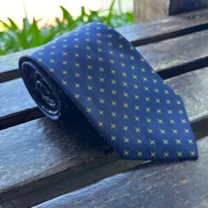 Gravata de Seda Azul Marinho