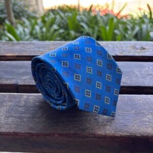 Gravata de Seda Azul Royal Escuro